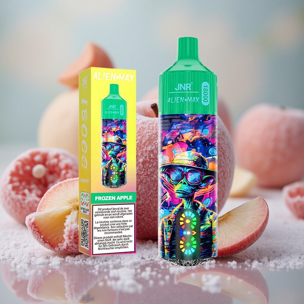 Zmražené jablko JNR Alien Max 18000 Puffs Jednorázová Vape Dual Mesh Coil & Dual Core 28ml E-liquid velkoobchod Česká Republika