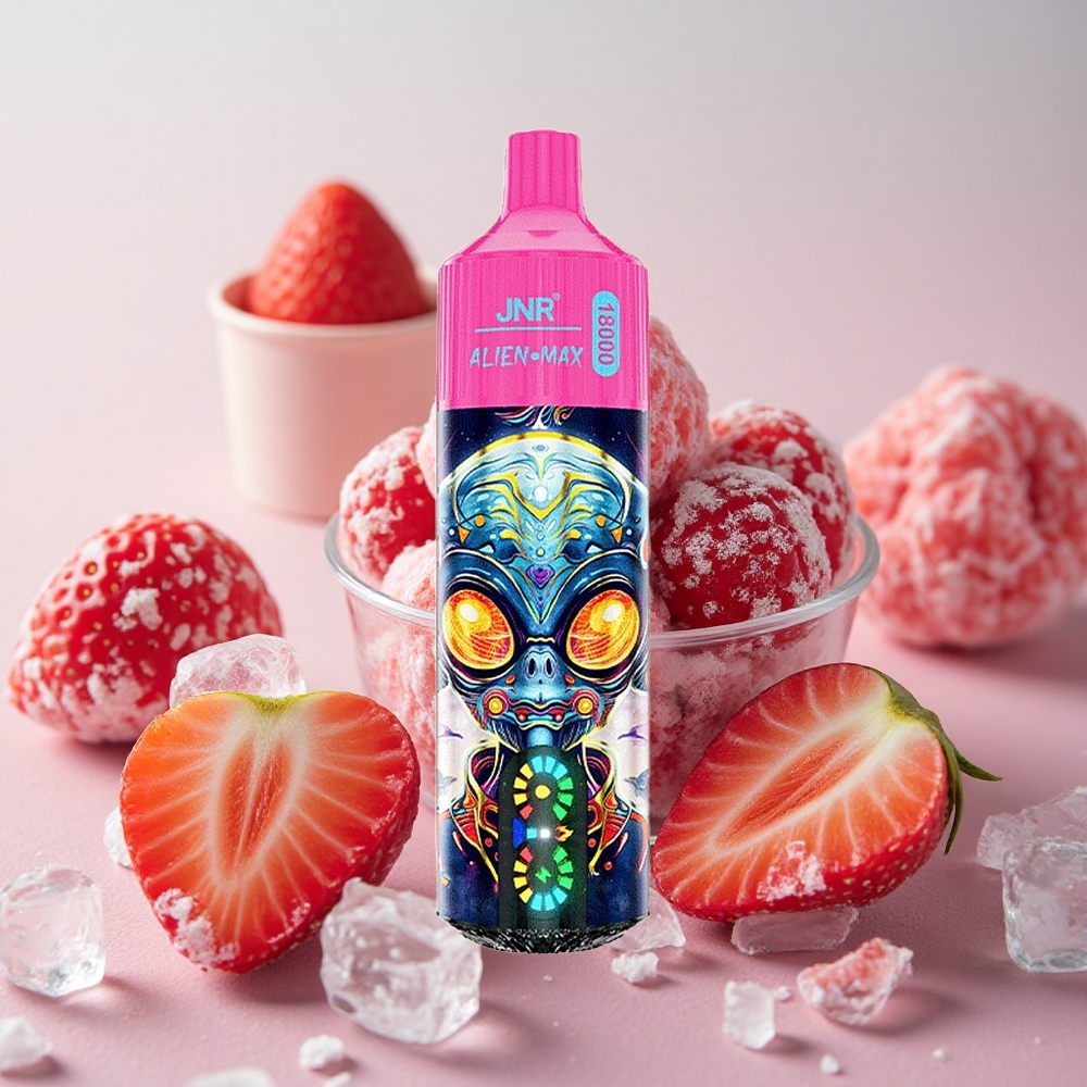 jahodový led JNR Alien Max 18000 Puffs 28ml E-liquid 850mAh Battery Capacity velkoobchod Česká Republika