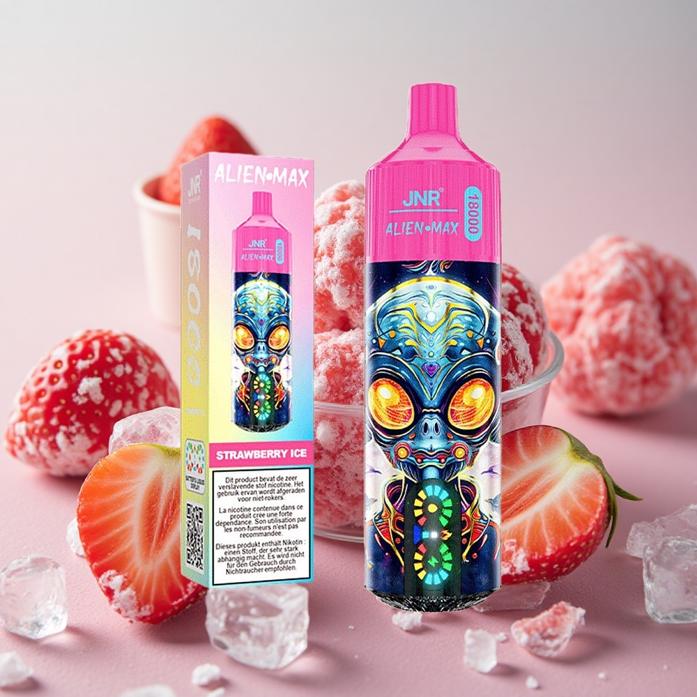 jahodový led JNR Alien Max 18000 Puffs 28ml E-liquid 850mAh Battery Capacity velkoobchod Česká Republika
