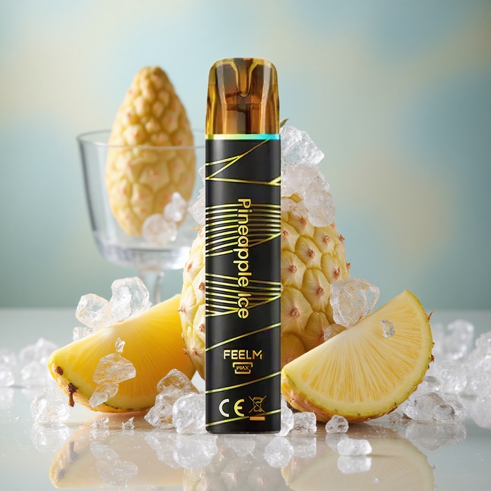Ananasový led JNR Black&Golden 600+200 šluků Jednorázová Vape 550mAh kapacita baterie 2% obsah Nikotinu velkoobchod Česká Republika