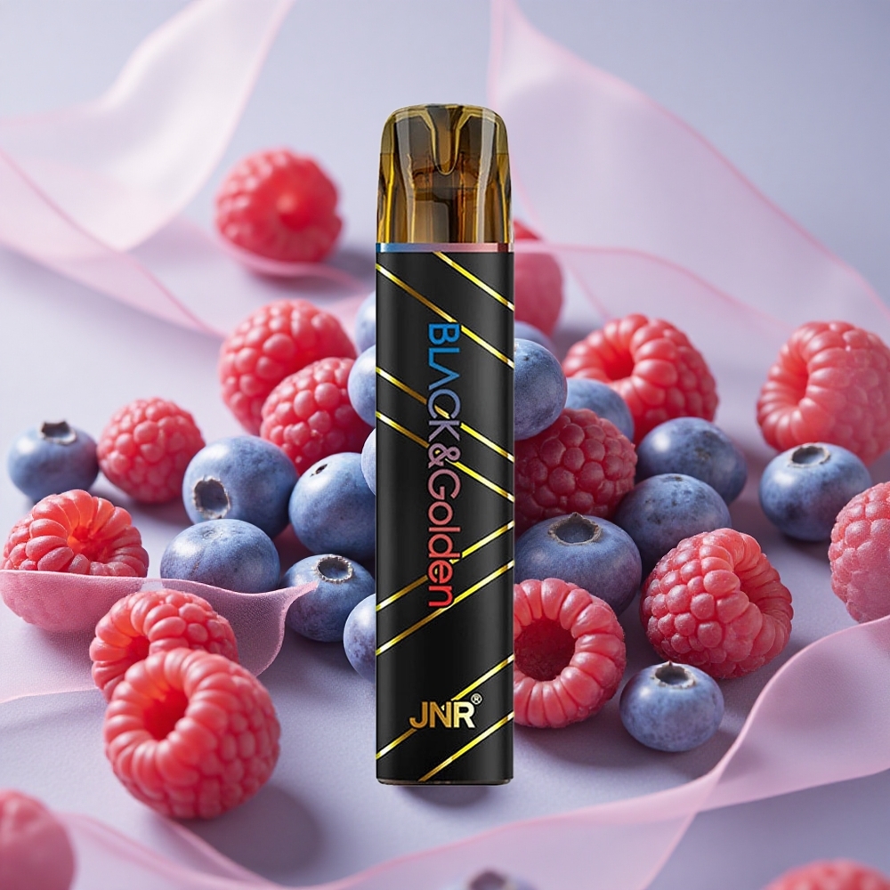 Borůvka Kyselá Malina JNR Black&Golden 600+200 Puffs 550mAh 2ml velkoobchod Česká Republika
