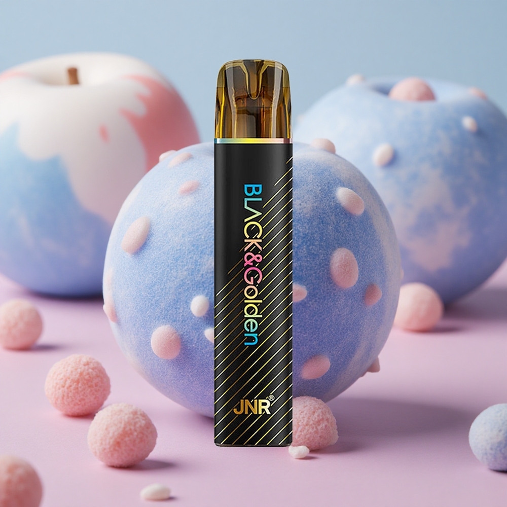 Borůvková bublinková guma JNR Black&Golden 600+200 Puffs Jednorázová Vape 800 Puffs 550mAh velkoobchod Česká Republika