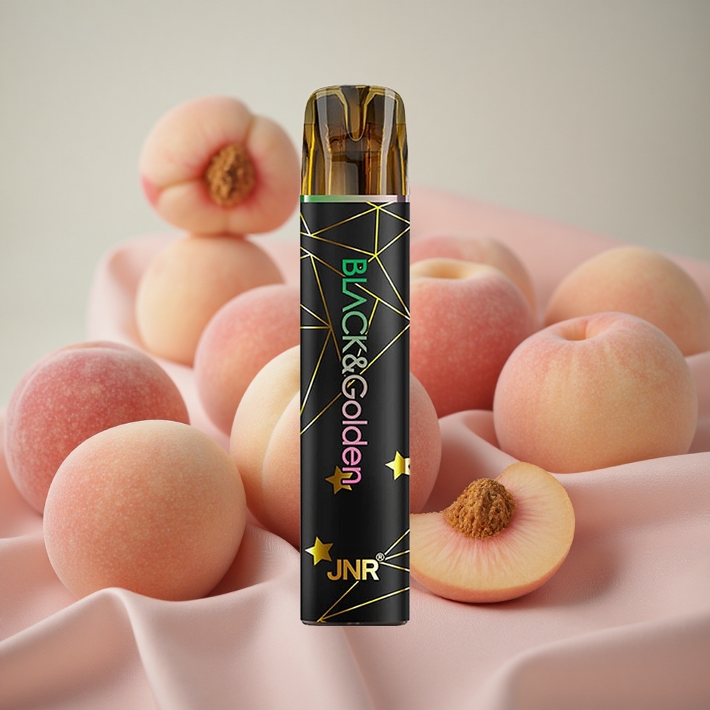 Broskev JNR Black&Golden 600+200 Puffs 550mAh 2ml velkoobchod Česká Republika