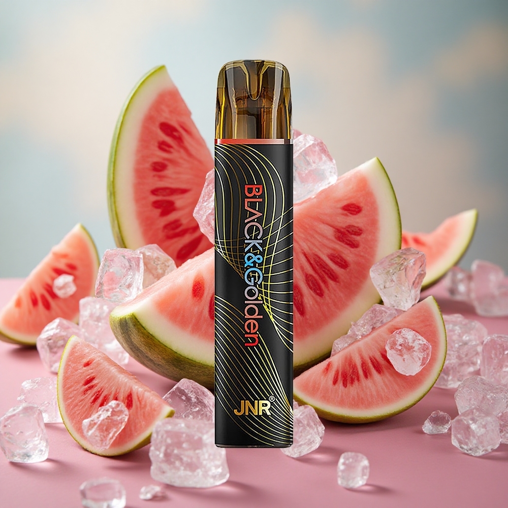 Melounový led JNR Black&Golden 600+200 Puffs Jednorázová Vape 800 Puffs 550mAh velkoobchod Česká Republika