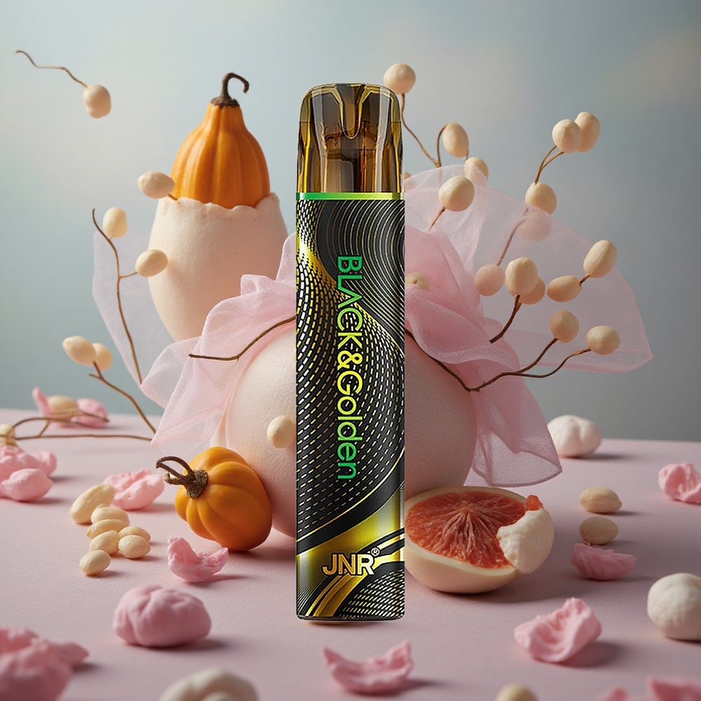 Passion Černá&Zlatá JNR Black&Golden 600+200 Pufy Jednorázová Vape 550mAh Kapacita Baterie 2% Obsah Nikotinu velkoobchod Česká Republika