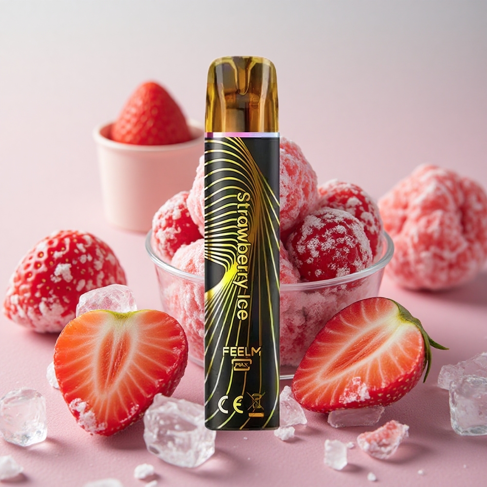 jahodový led JNR Black&Golden 600+200 Puffs 550mAh baterie 2ml e-liquid velkoobchod Česká Republika