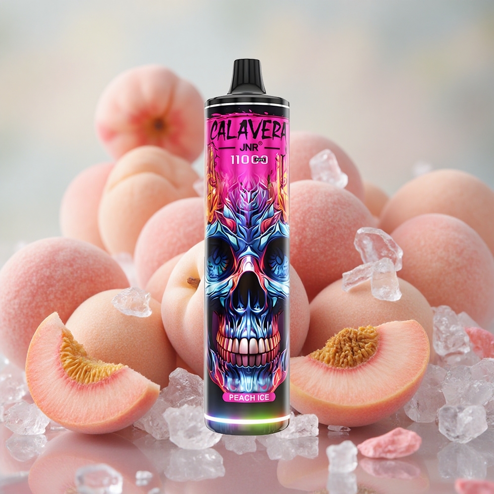 Broskev Led JNR Calavera 11000 Puffs 850 mAh Kapacita Baterie 21ml Kapacita E-liquidu velkoobchod Česká Republika