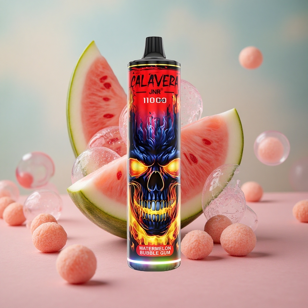 Melounová bublinková guma JNR Calavera 11000 Puffs 21ml Kapacita E-liquid 850 mAh Kapacita baterie velkoobchod Česká Republika