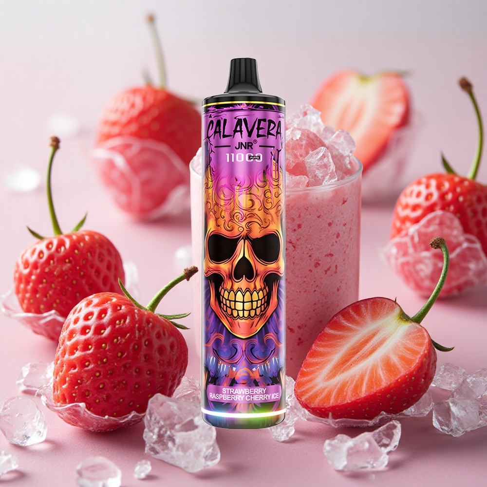jahodová malinová třešňová ledová JNR Calavera 11000 Puffs 850 mAh Kapacita Baterie 21ml Kapacita E-Liquid velkoobchod Česká Republika