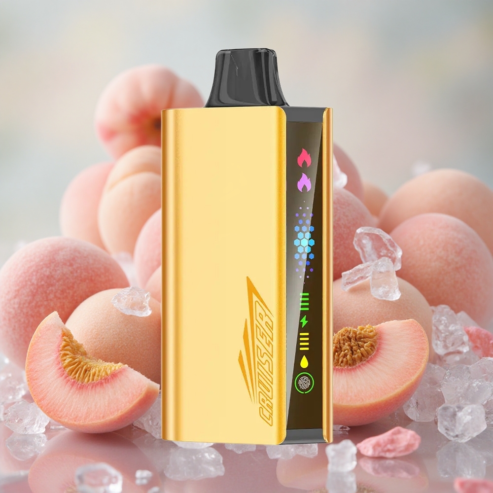 Broskvový led JNR Cruiser 12000 Puffs Vestavěná baterie 3500 mAh 25ml E-liquid velkoobchod Česká Republika