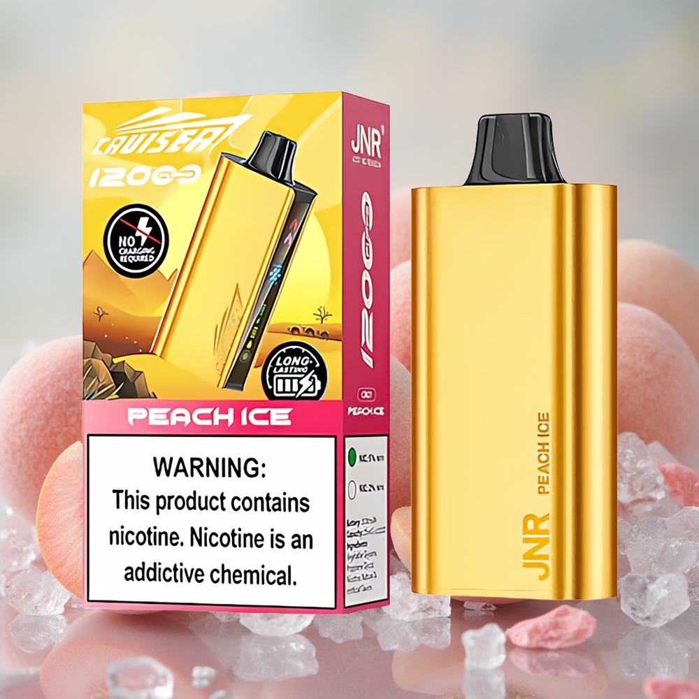 Broskvový led JNR Cruiser 12000 Puffs Vestavěná baterie 3500 mAh 25ml E-liquid velkoobchod Česká Republika