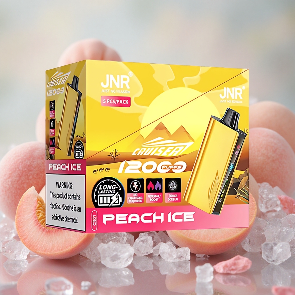 Broskvový led JNR Cruiser 12000 Puffs Vestavěná baterie 3500 mAh 25ml E-liquid velkoobchod Česká Republika