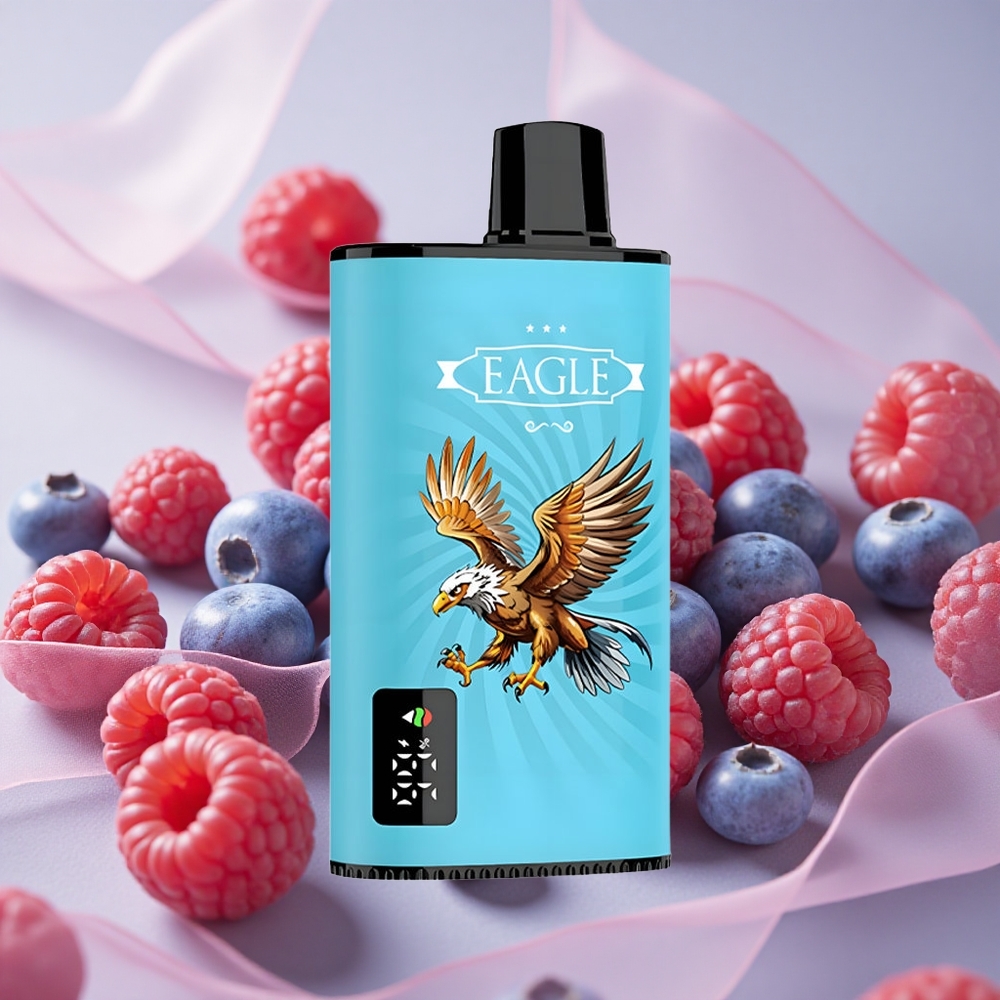 Borůvka Kyselá Malina JNR EAGLE Smart 23000 Puffs Digitální Displej 1.0ohm Mesh Cívka velkoobchod Česká Republika