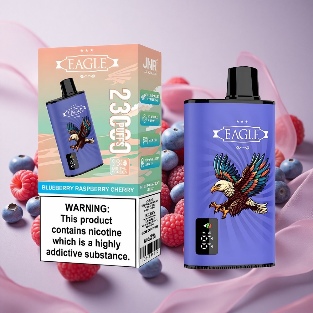 Borůvka Malina Třešeň JNR EAGLE Smart 23000 Puffs Digitální Displej 25ml Kapacita E-liquidu velkoobchod Česká Republika