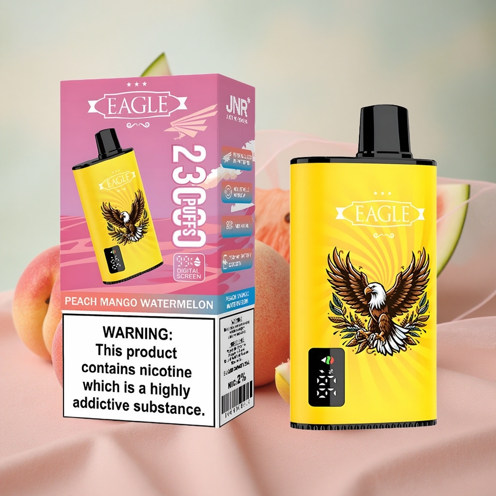 Broskev Mango Vodní meloun JNR EAGLE Smart 23000 Puffs Jednorázová Vape Digitální displej velkoobchod Česká Republika