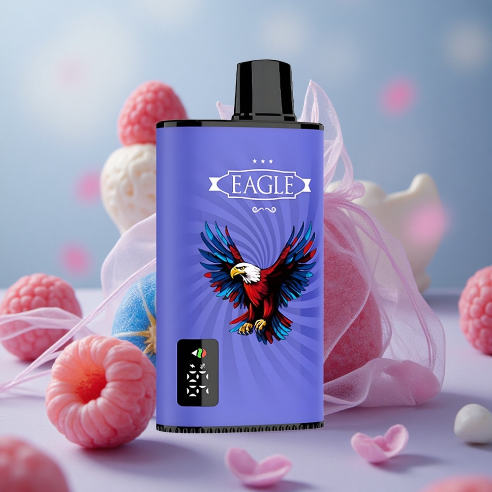 Modrá Malina Třešeň JNR EAGLE Smart 23000 Puffs Digitální Displej 1.0ohm Síťová Cívka velkoobchod Česká Republika