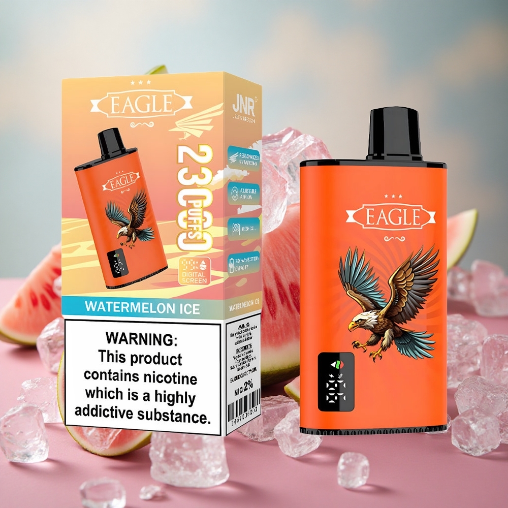 Vodní meloun led JNR EAGLE Smart 23000 Puffs Jednorázová Vape Digitální obrazovka 25ml kapacita e-liquidu velkoobchod Česká Republika
