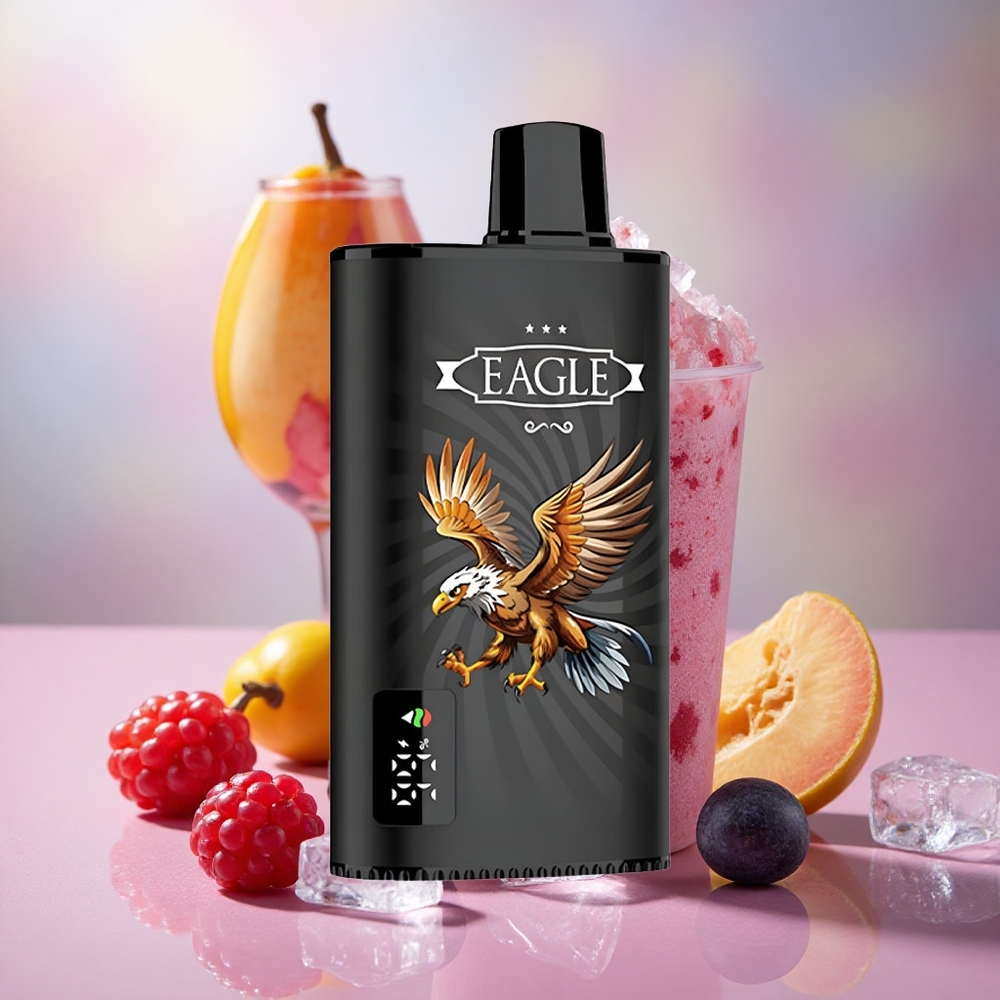 Černý rybíz & Mango led JNR EAGLE Smart 23000 Puffs Digitální obrazovka 1.0ohm Mesh Cívka velkoobchod Česká Republika