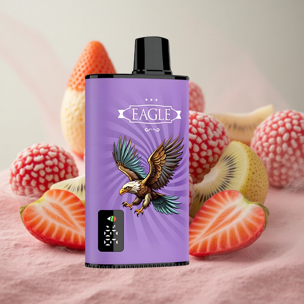 jahoda kiwi JNR EAGLE Smart 23000 Puffs Jednorázová Vape digitální displej nastavitelný průtok vzduchu velkoobchod Česká Republika