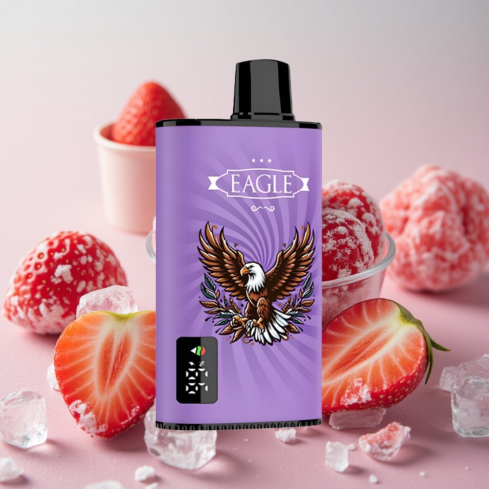jahodový led JNR EAGLE Smart 23000 Puffs Digital Screen 1.0ohm Mesh Coil velkoobchod Česká Republika