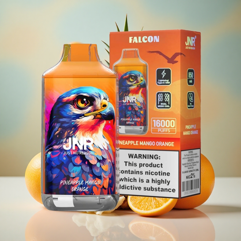 Ananas Mango Pomeranč JNR Falcon 16000 Puffs 850 mAh 22ml velkoobchod Česká Republika