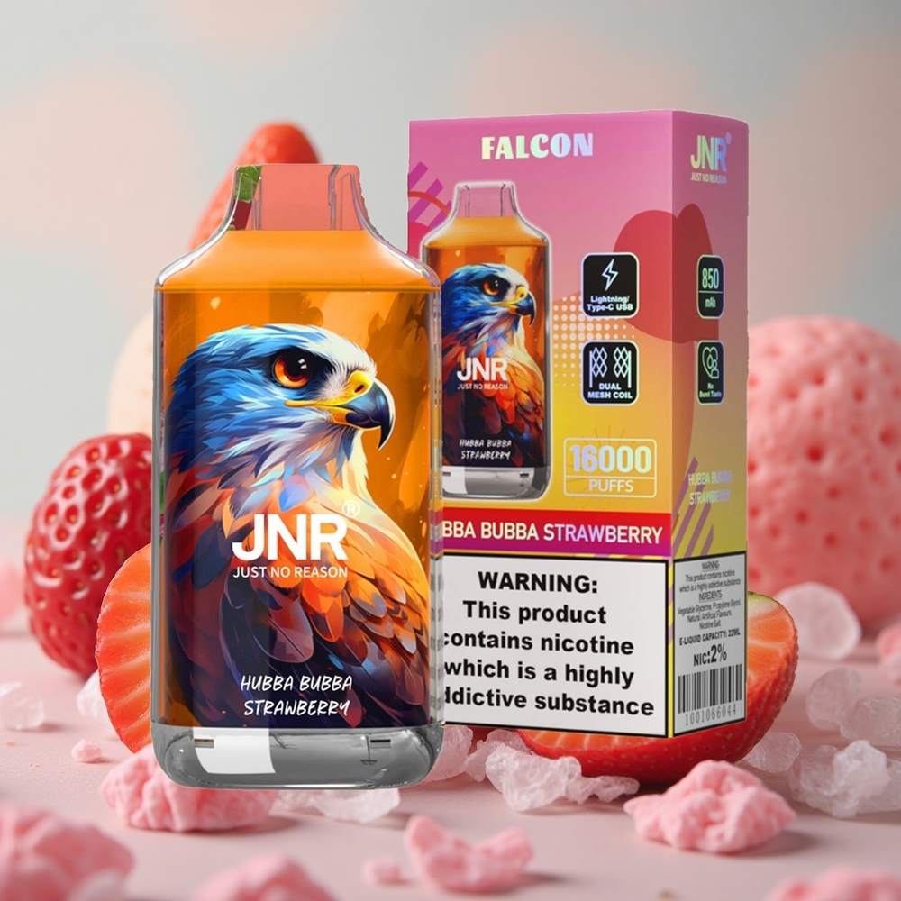 Jahoda Hubba Bubba JNR Falcon 16000 Puffs 850 mAh 22ml velkoobchod Česká Republika