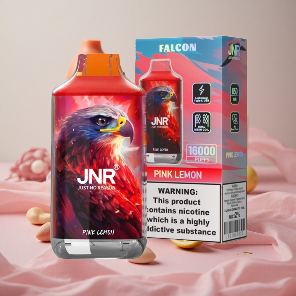 Růžový Citrón JNR Falcon 16000 Puffs 850 mAh 22ml velkoobchod Česká Republika