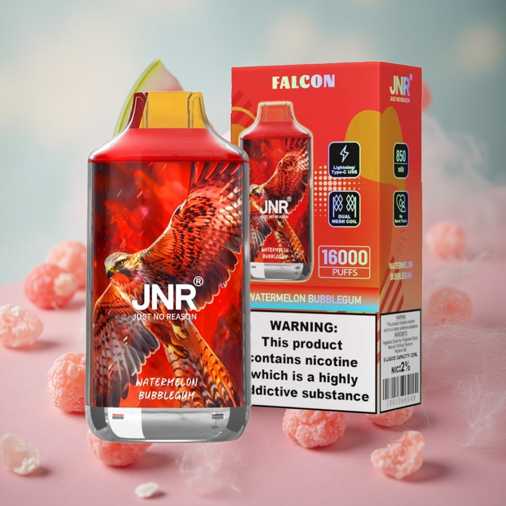Vodní meloun žvýkačka JNR Falcon 16000 Puffs 850 mAh 22ml velkoobchod Česká Republika