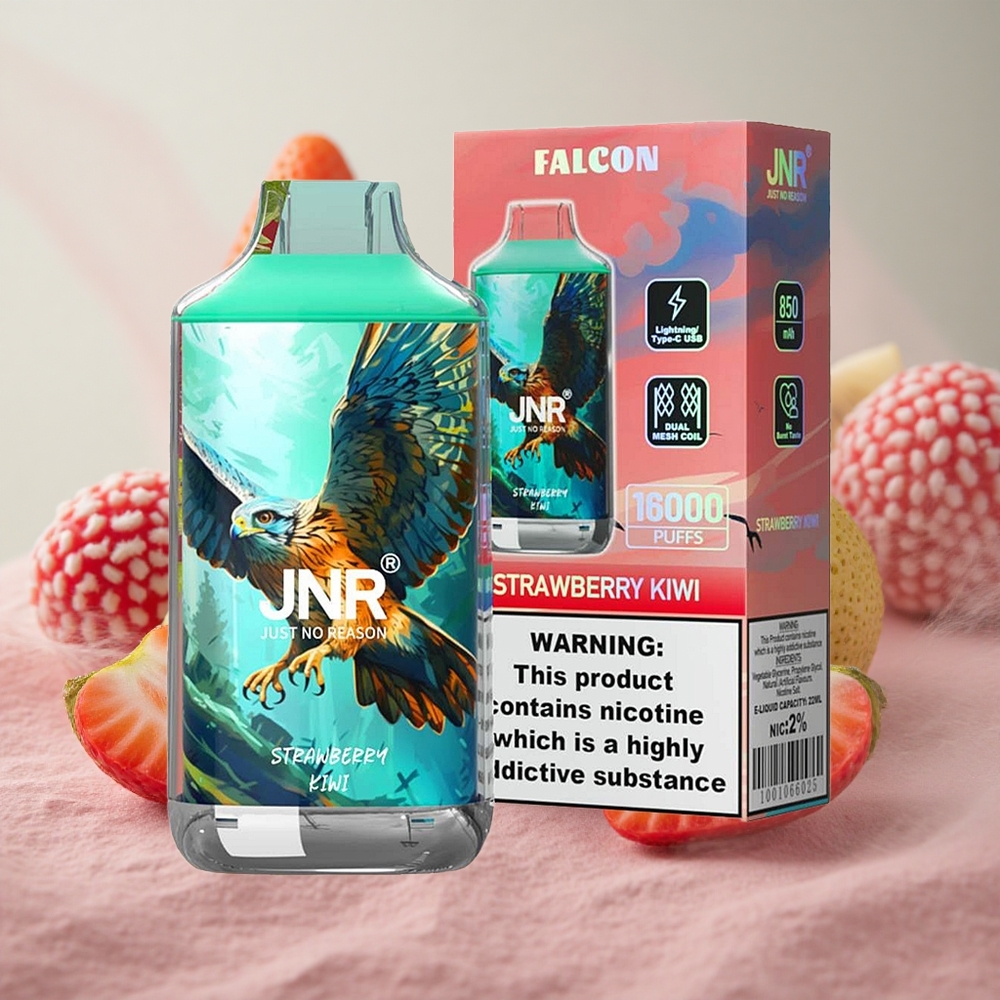 jahoda kiwi JNR Falcon 16000 Puffs 850 mAh 22ml velkoobchod Česká Republika