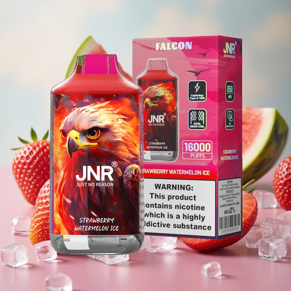 jahoda meloun led JNR Falcon 16000 Puffs 850 mAh baterie 22ml e-liquid velkoobchod Česká Republika