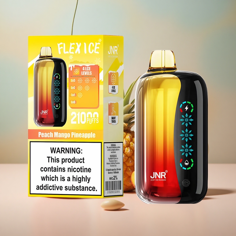 Broskev Mango Ananas JNR Flex Ice 21000 Puffs 26ml E-kapalina Nastavitelný Airflow velkoobchod Česká Republika