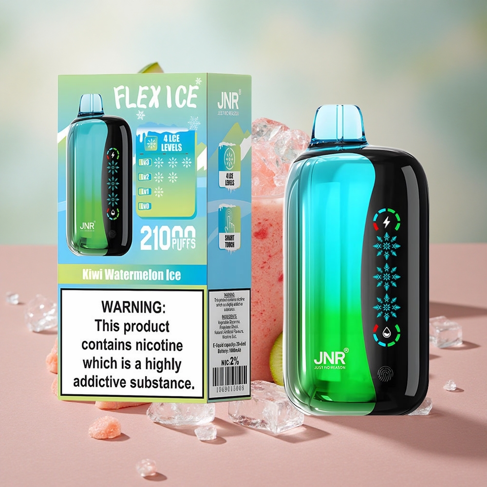 Kiwi Meloun Led JNR Flex Ice 21000 Puffs Nastavitelný Led, 26ml E-liquid velkoobchod Česká Republika