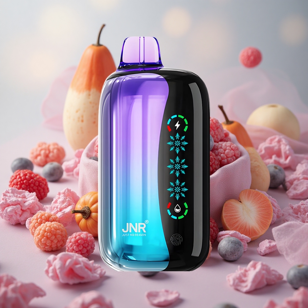 Směs Bobulí JNR Flex Ice 21000 Pufů Jednorázová Vape Nastavitelný Led, 26ml Náplň velkoobchod Česká Republika