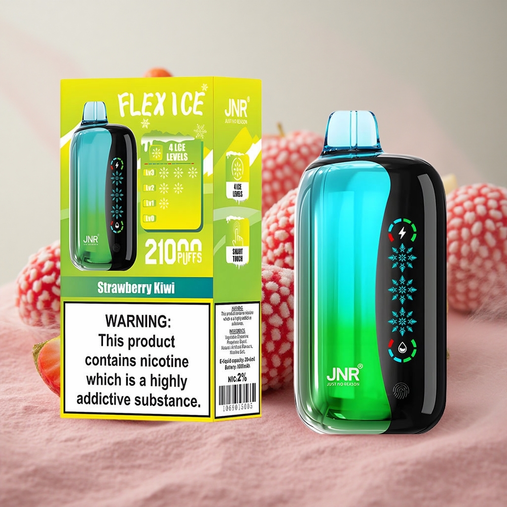 jahoda kiwi JNR Flex Ice 21000 Puffs Jednorázová Vape přizpůsobitelný vzduchový průtok 26ml e-kapalina velkoobchod Česká Republika