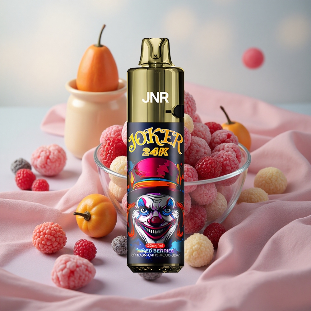 Směs bobulí JNR Joker 24K Puffs 24000 šluků Viditelná hladina e-liquidu 800mAh baterie velkoobchod Česká Republika