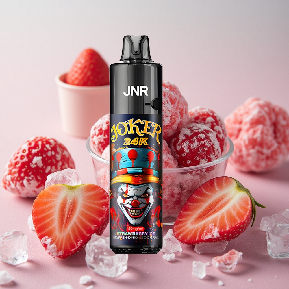 jahodový led JNR Joker 24K Puffs Jednorázová Vape 24000 šluků 2+10ml doplnitelný nádrž velkoobchod Česká Republika