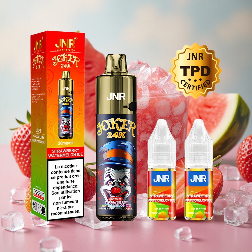jahodový melounový led JNR Joker 24000 Puffs 800mAh baterie 2% Nikotinu velkoobchod Česká Republika