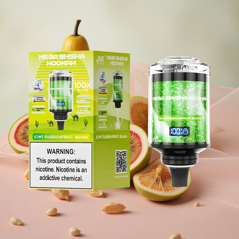 Kiwi Passionfruit Guava JNR Mega Shisha Hookah 100 000 šluků Desktop Kompatibilita velkoobchod Česká Republika