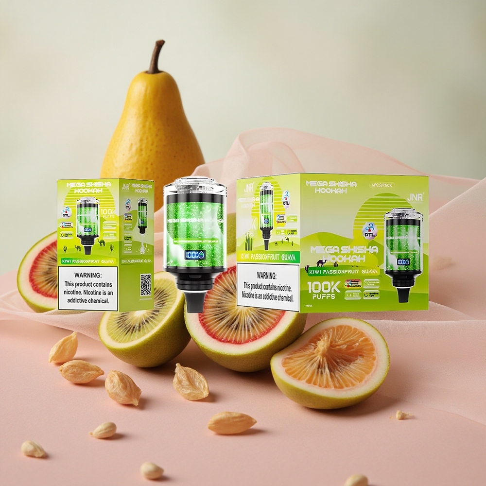 Kiwi Passionfruit Guava JNR Mega Shisha Hookah 100 000 šluků Desktop Kompatibilita velkoobchod Česká Republika