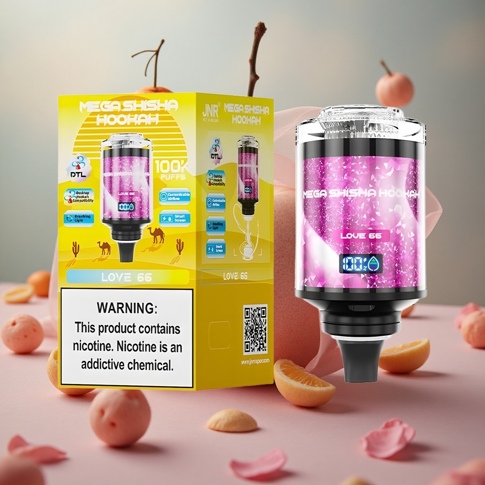 Láska 66 JNR Mega Shisha Hookah 100 000 šluků Kompatibilita s Desktopem 2200mAh dobíjecí baterie velkoobchod Česká Republika