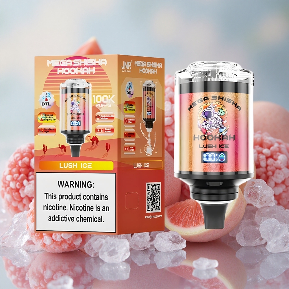 Šťavnatý Led JNR Mega Shisha Hookah 100 000 šluků Interaktivní Chytrá Obrazovka velkoobchod Česká Republika