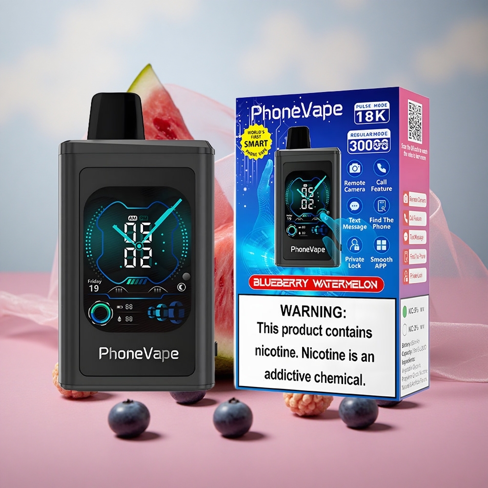 Borůvka Vodní meloun JNR PhoneVape 30000 šluků Jednorázová Vape 850mAh Nabíjecí Baterie velkoobchod Česká Republika