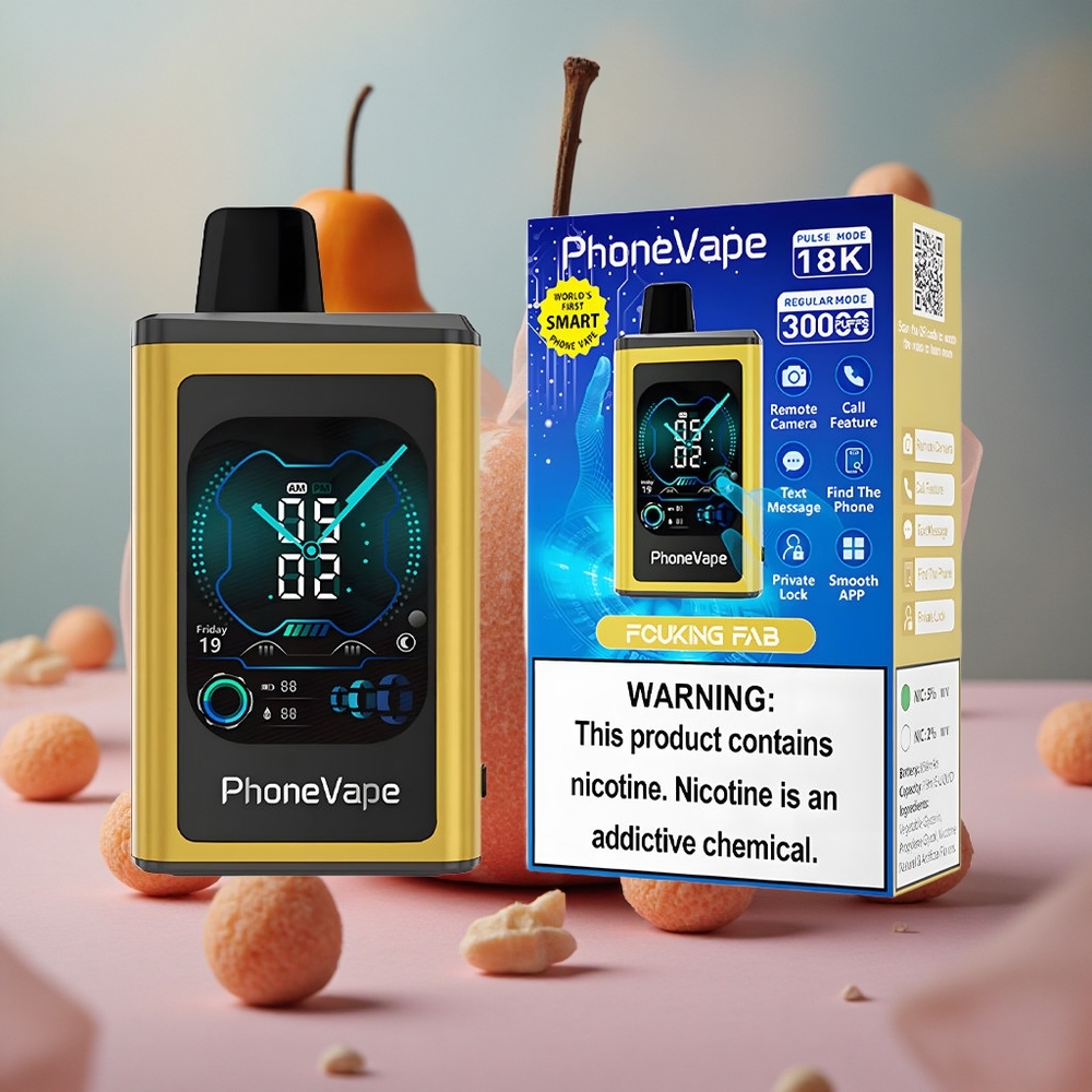 Fucking Fab (Úžasně Skvělý) JNR PhoneVape 30000 šluků Jednorázová Vape Turbo Režim Plně Ovládaná Aplikací velkoobchod Česká Republika