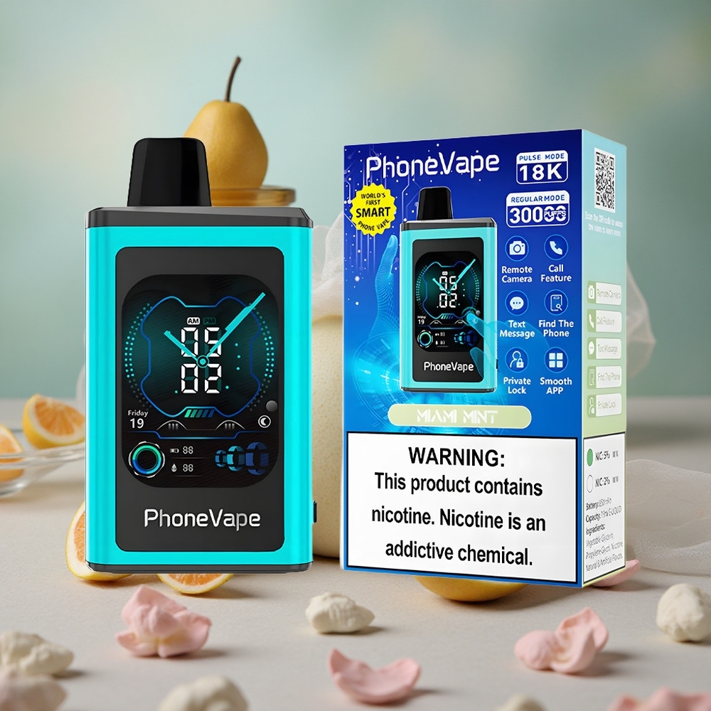 Miami Mátový JNR PhoneVape 30000 potahů Jednorázová Vape Turbo Režim Plná Displejová Obrazovka velkoobchod Česká Republika