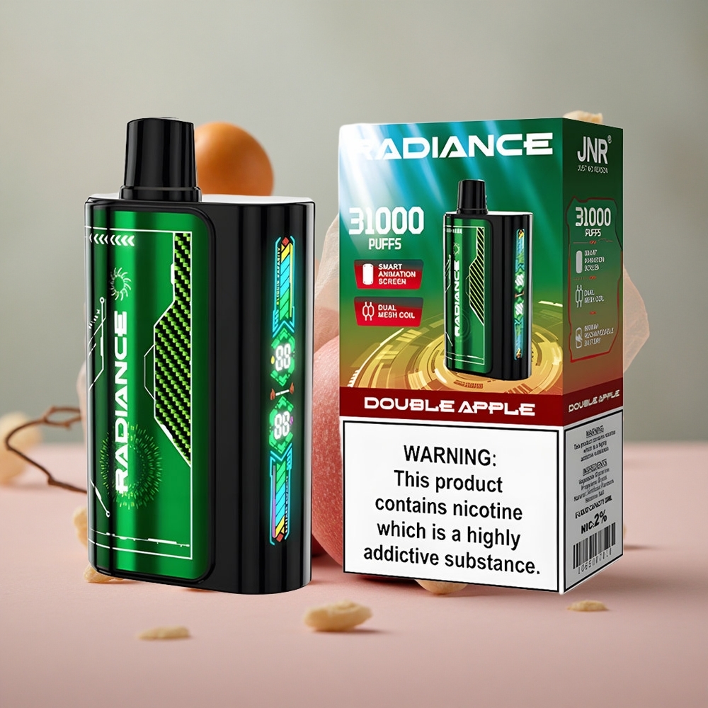 Dvojité jablko JNR Radiance 31000 Puffs 28ml e-liquid 950 mAh dobíjecí baterie velkoobchod Česká Republika