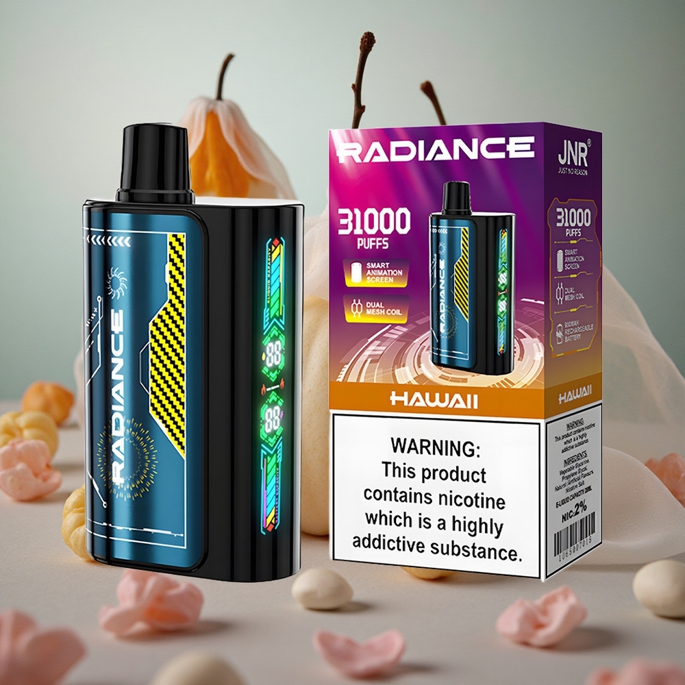 Hawaii JNR Radiance 31000 Tahů Jednorázová Vape 28ml Tekutina 950 mAh Dobíjecí Baterie velkoobchod Česká Republika