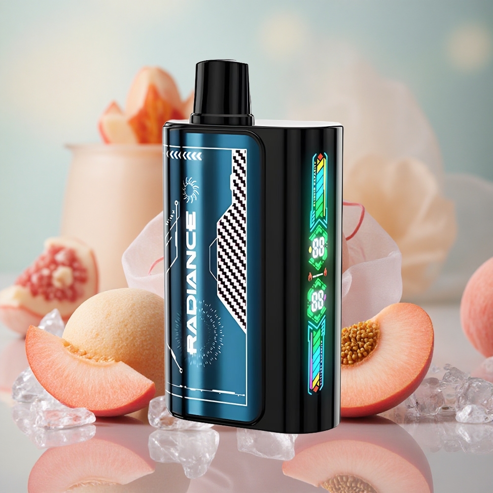 Letní broskev led JNR Radiance 31000 Puffs 28ml e-liquid 950 mAh dobíjecí baterie velkoobchod Česká Republika