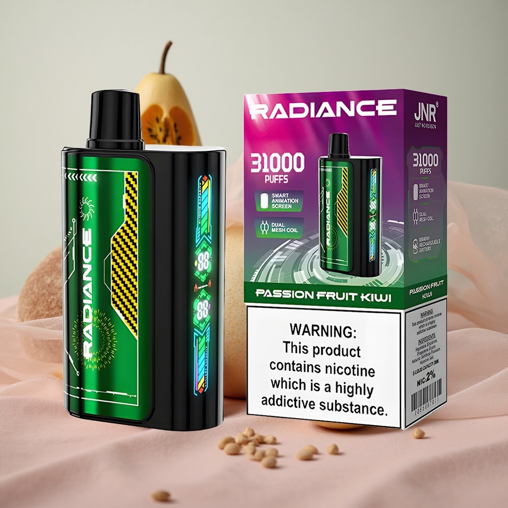Maracuja Kiwi JNR Radiance 31000 Puffs 28ml E-liquid 950 mAh Rechargeable Battery velkoobchod Česká Republika