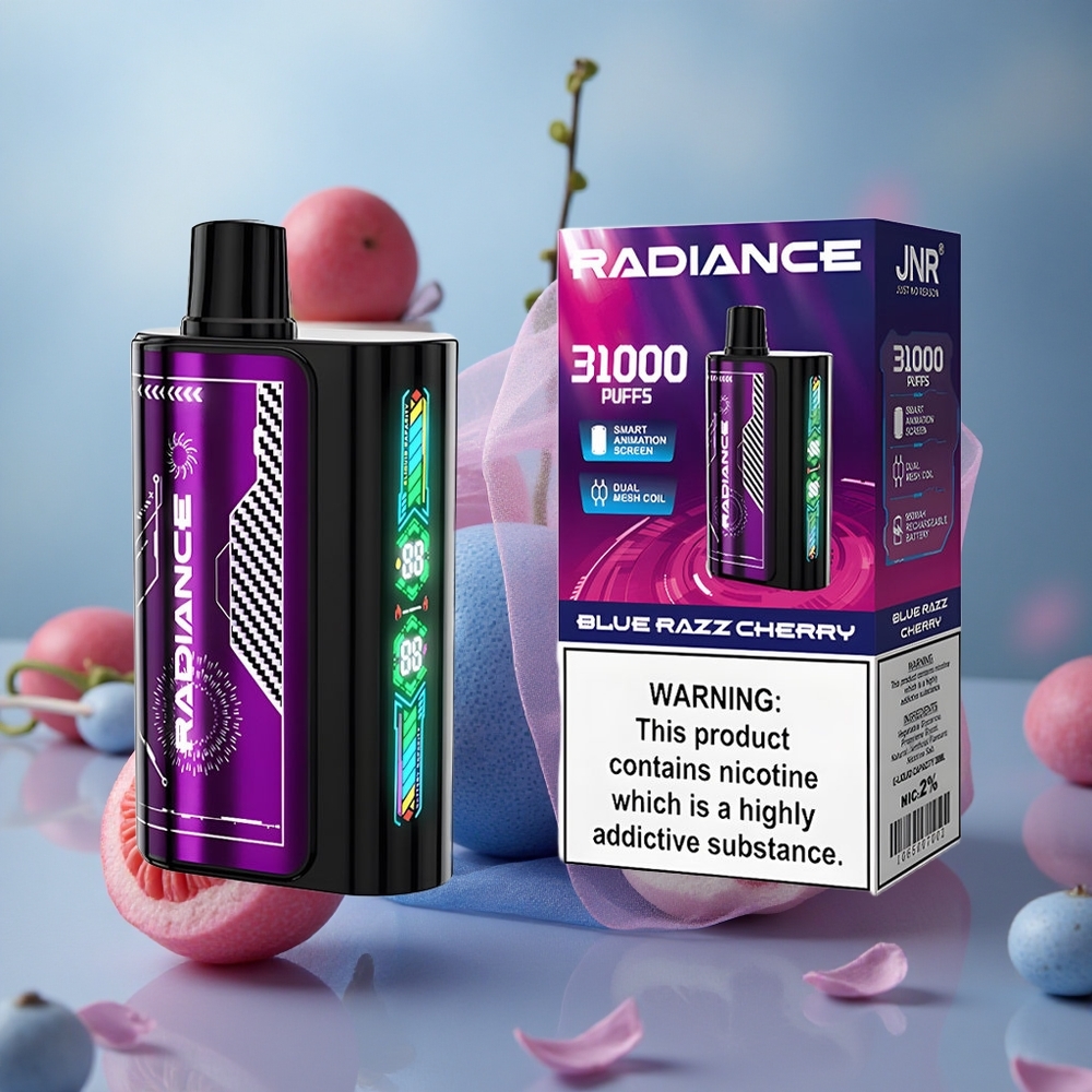 Modrá Malina Třešeň JNR Radiance 31000 Tahů 28ml E-liquid velkoobchod Česká Republika