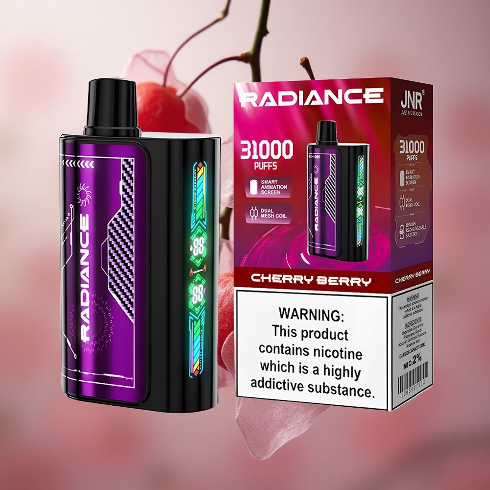 Třešňová Bobule JNR Radiance 31000 Puffs 28ml E-liquid Dual Mesh Coil velkoobchod Česká Republika